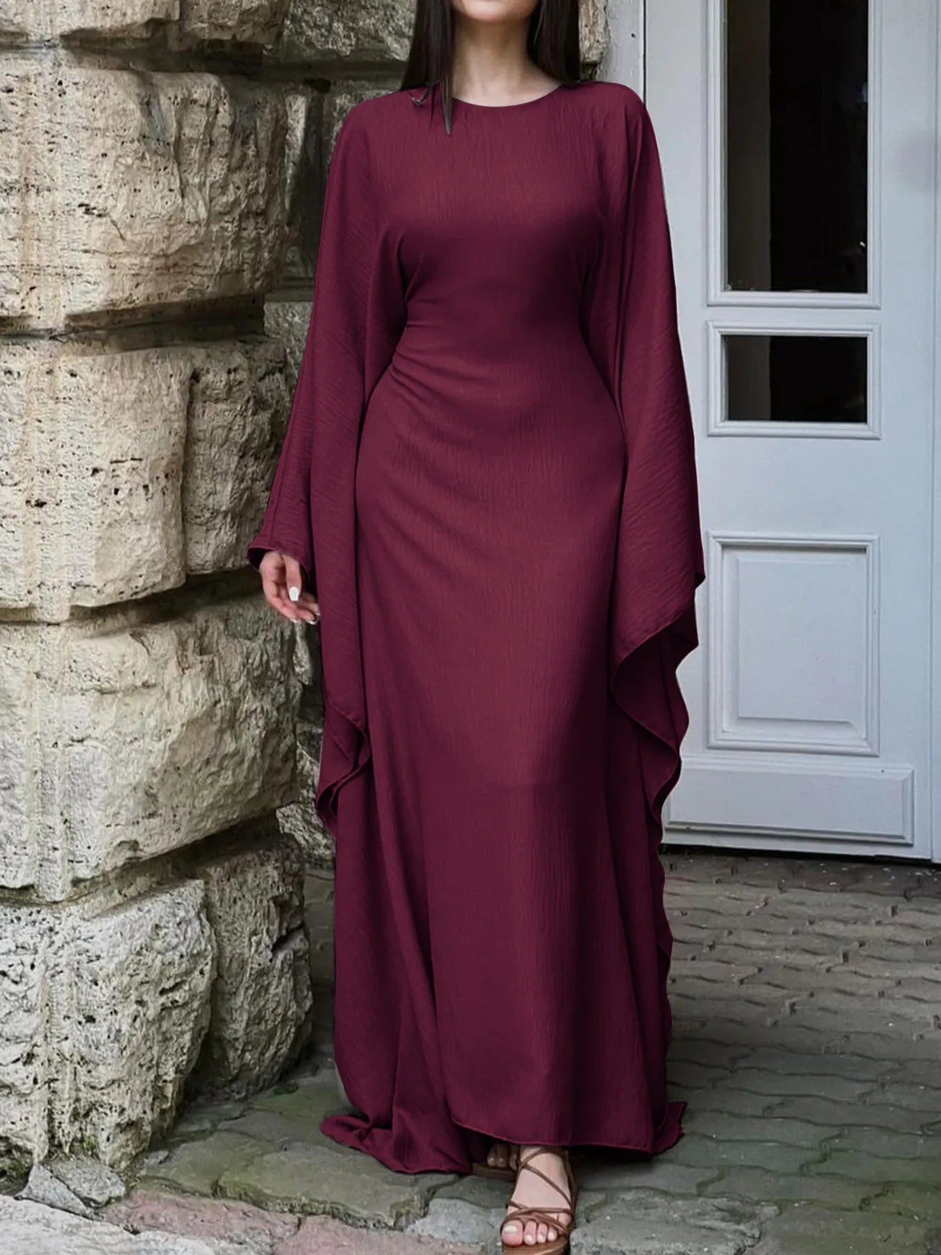 Maxi Dress with Sleeves - The Nicole - Tayan Dress Co.