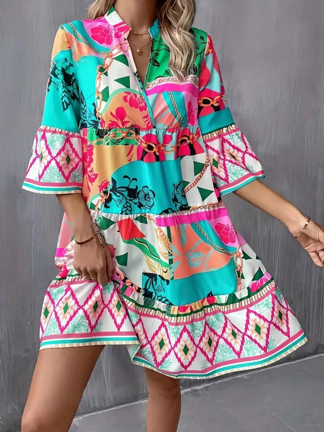 Mid Sleeve Dress - The Nicole - Tayan Dress Co.
