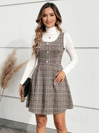 Plaid Strap Dress - The Nicole - Tayan Dress Co.