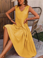V - Neck Sleeveless Dress - The Nicole - Tayan Dress Co.