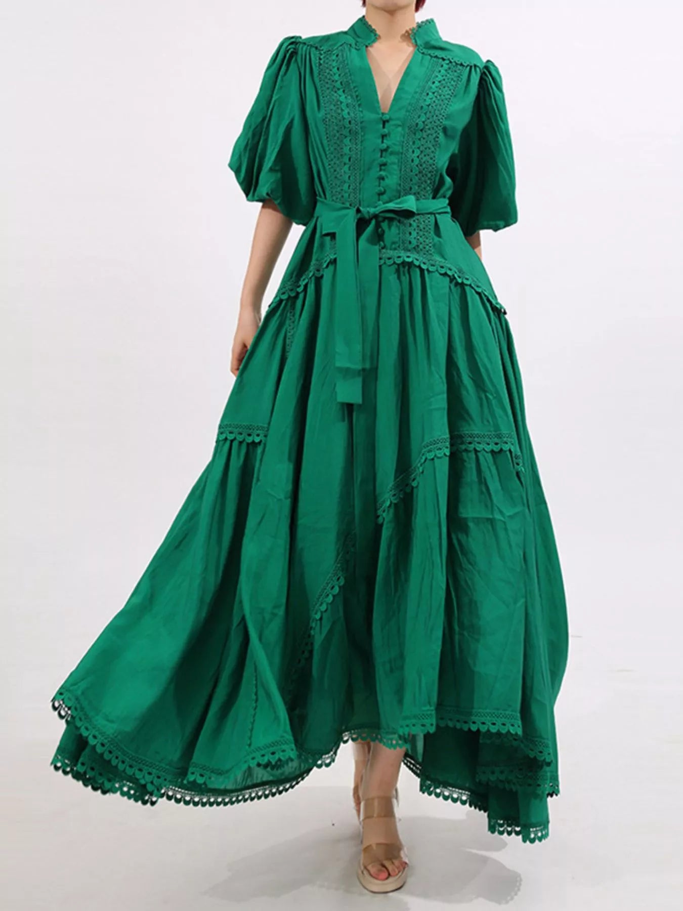 Mid Sleeve Maxi Dress - The Nicole - Tayan Dress Co.