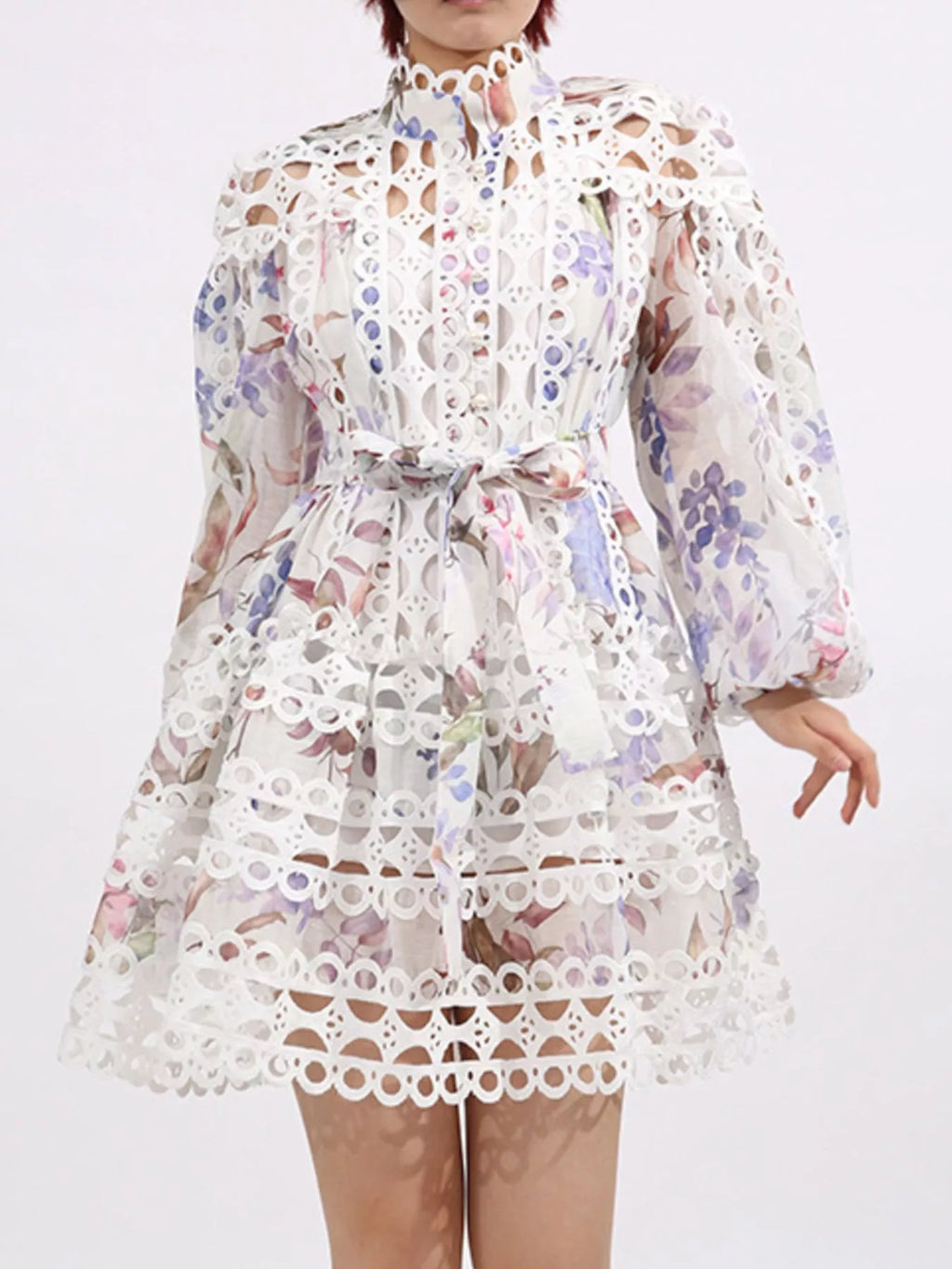Mini Dress with Balloon Sleeves - The Nicole - Tayan Dress Co.