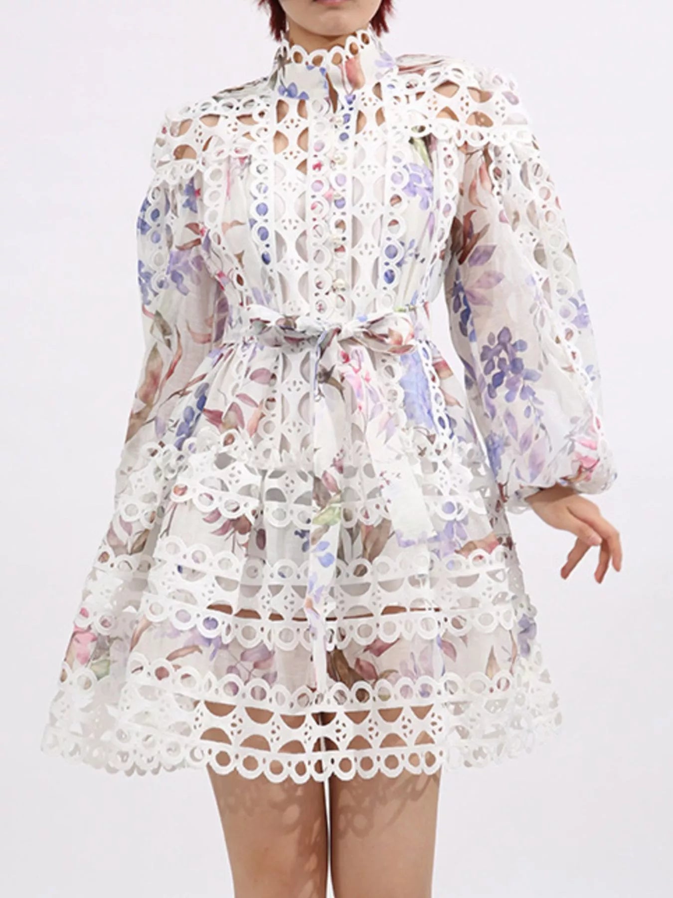 Mini Dress with Balloon Sleeves - The Nicole - Tayan Dress Co.