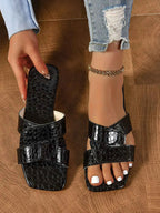 Open Toe Flats Slippers