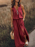 Maxi Dress with Side Slit - The Nicole - Tayan Dress Co.