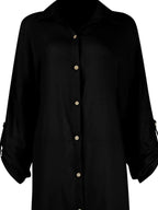 Button Down Long Sleeve Shirt Dress - TNT Dress Co.