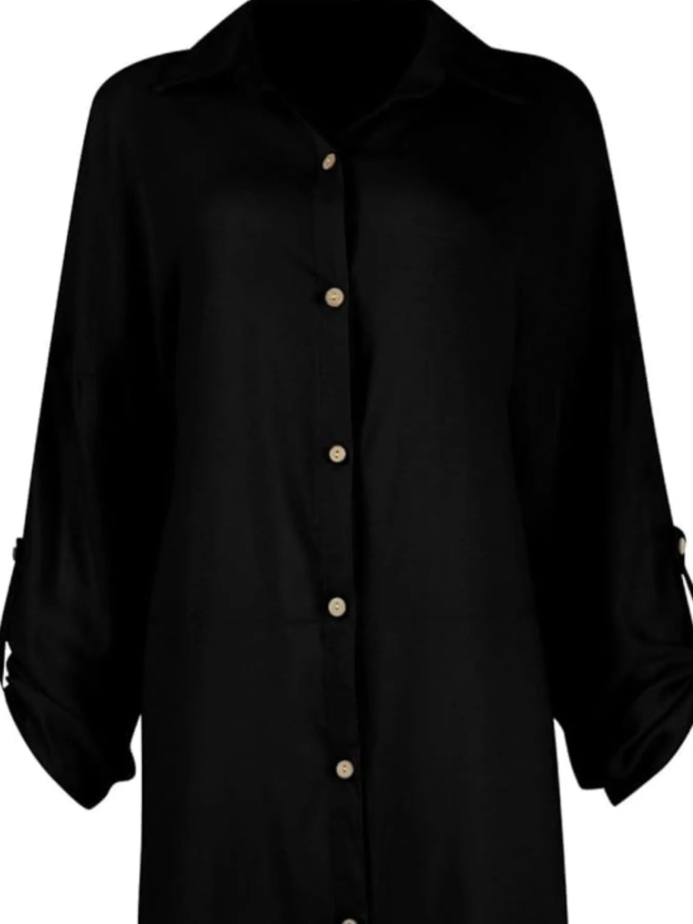 Button Down Long Sleeve Shirt Dress - TNT Dress Co.