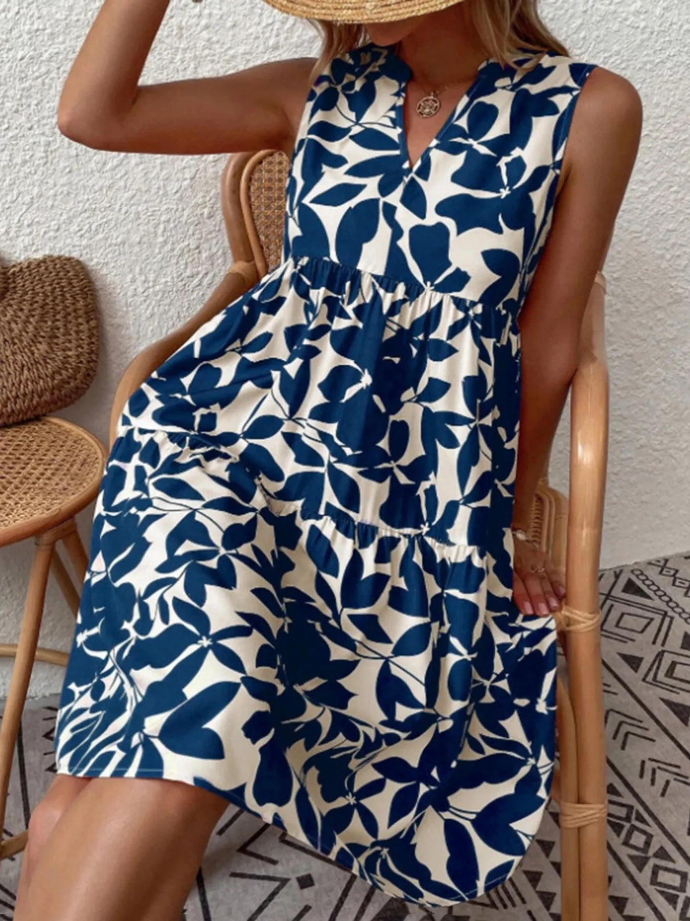 V - Neck Sleeveless Dress - The Nicole - Tayan Dress Co.