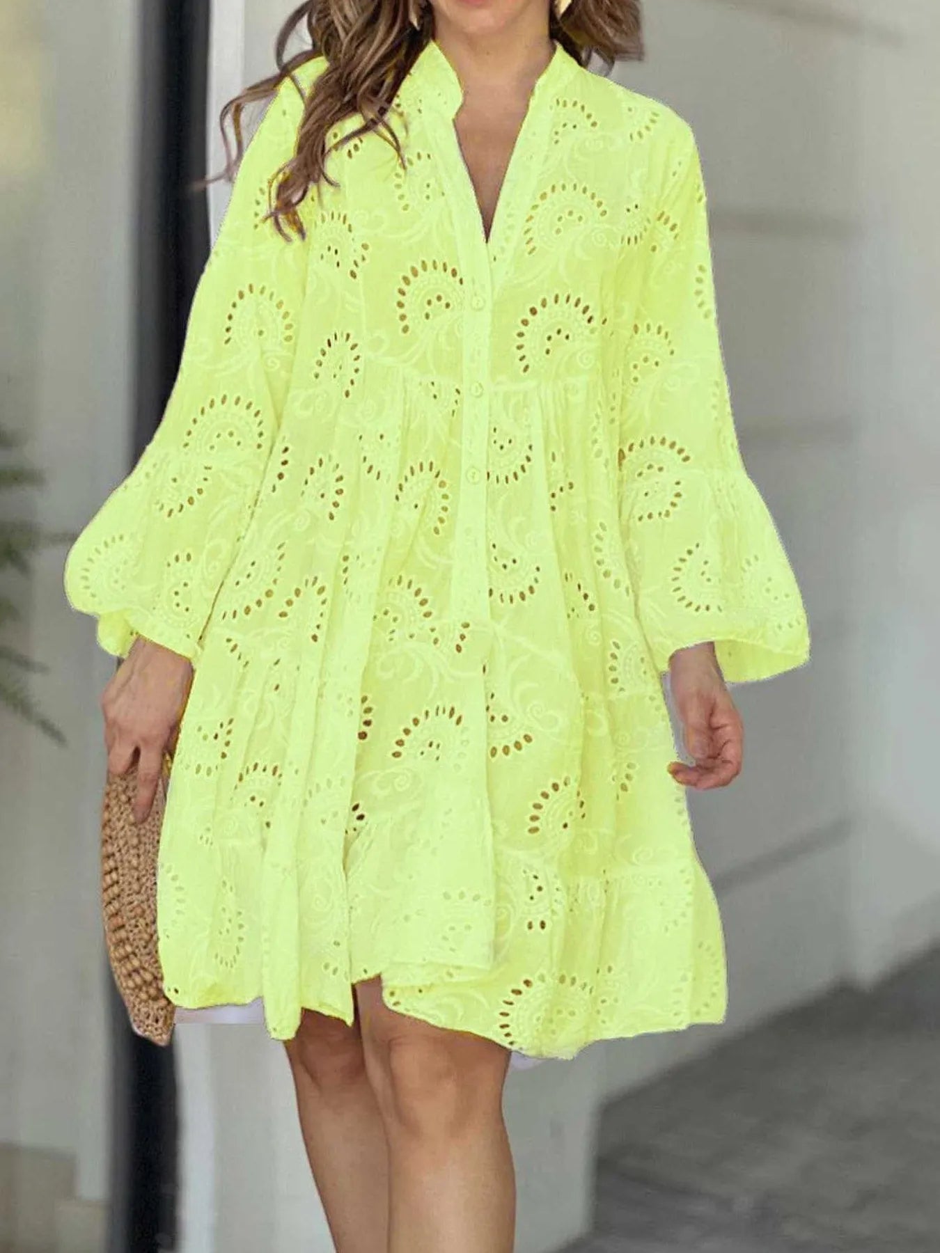 Ruffled Hem Dress - The Nicole - Tayan Dress Co.