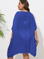 Crochet Trim V - Neck Beach Cover Up Dress - TNT Dress Co.