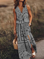 Maxi Dress with Side Slit - The Nicole - Tayan Dress Co.