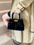Suede Dual - Use Adjustable Strap Handbag - TNT Dress Co.