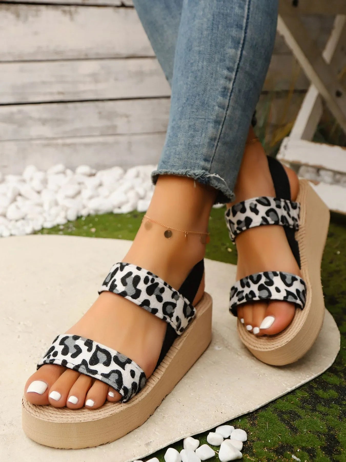 Open Toe Wedge Sandals - The Nicole - Tayan Dress Co.