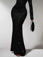 Off-Shoulder Evening Dress