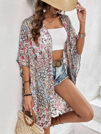 Floral Print Open Front Cover Up - TNT Dress Co.