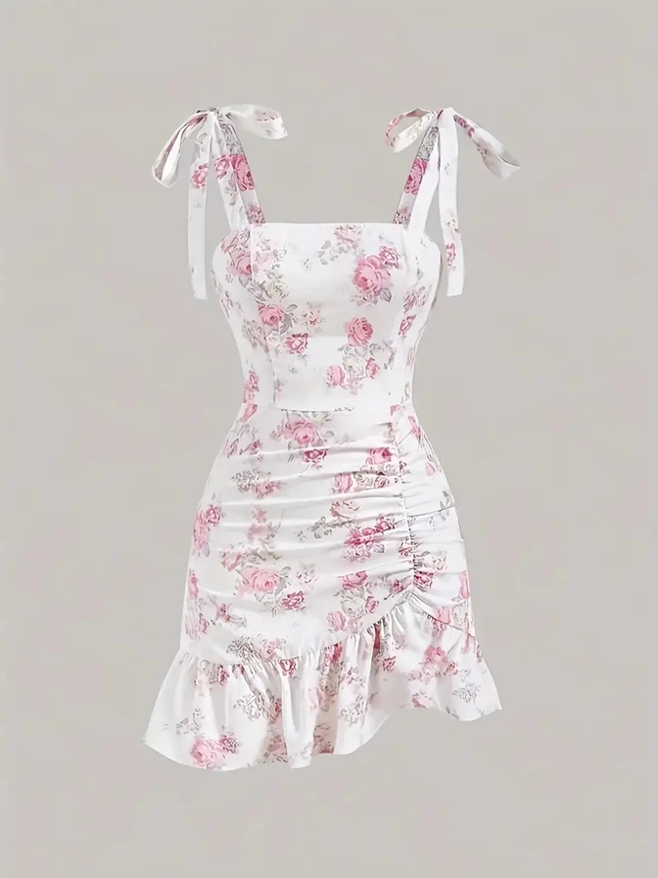 Ruffled Tie - Strap Mini Dress - The Nicole - Tayan Dress Co.