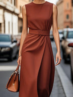 Sleeveless Midi Dress - The Nicole - Tayan Dress Co.