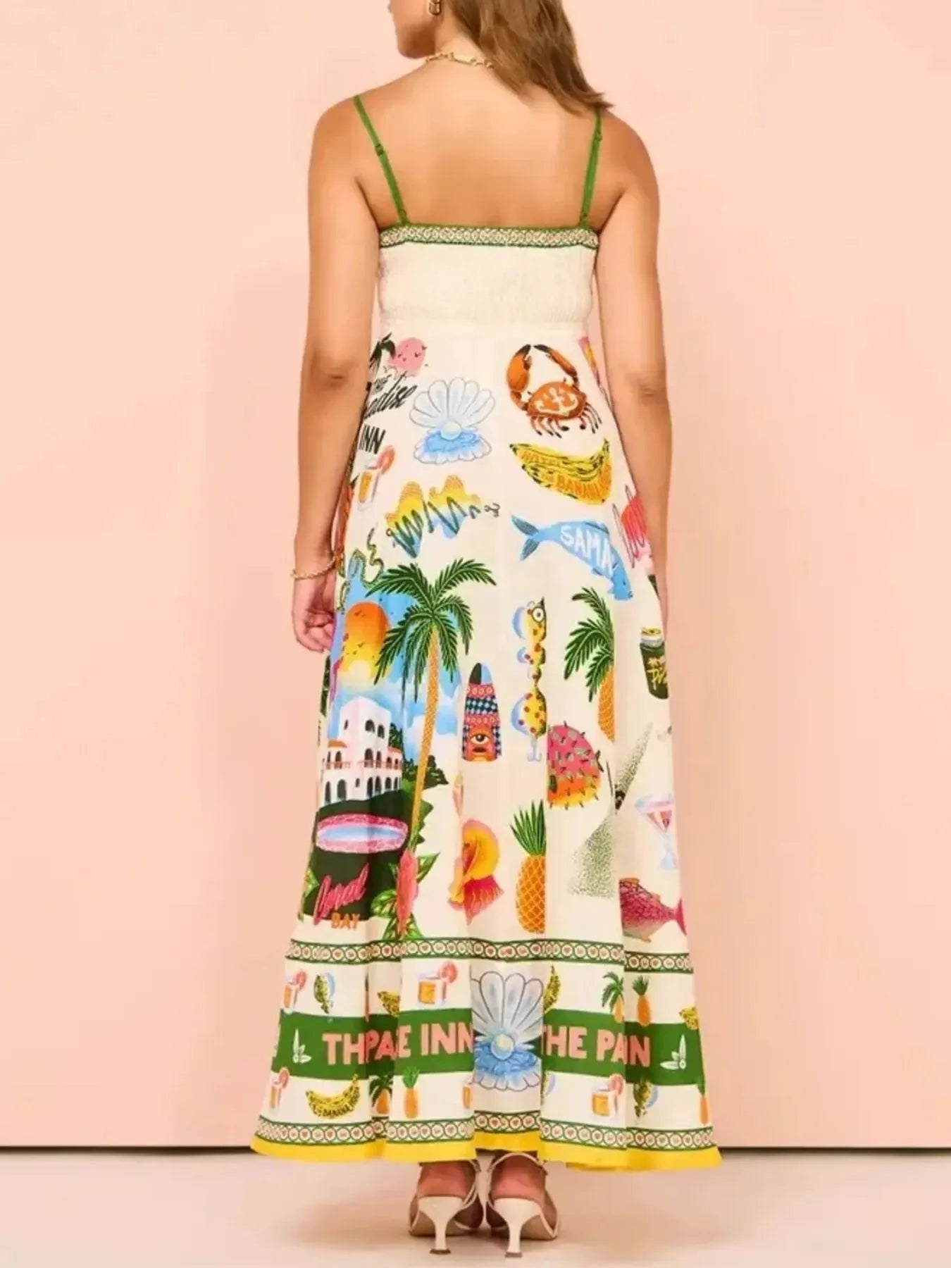 Printed Square Neck Cami Maxi Dress - TNT Dress Co.