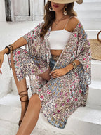 Floral Print Open Front Cover Up - TNT Dress Co.
