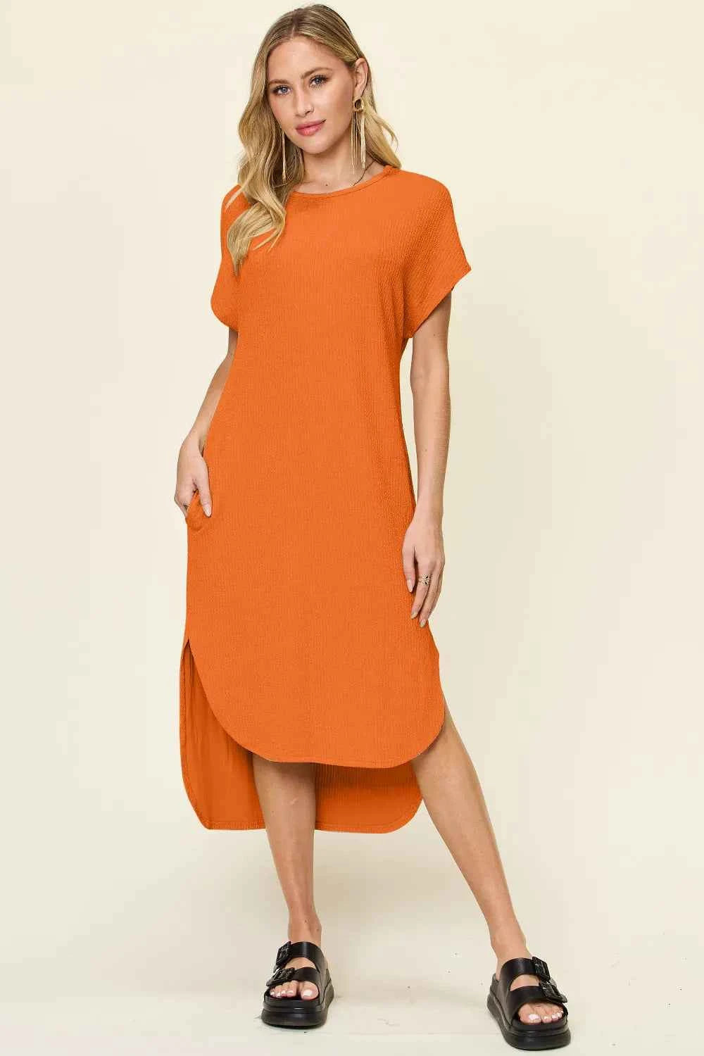 Round Neck Short Sleeve Dress