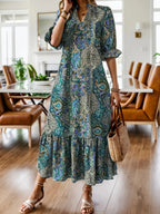 Ruffle Hem Midi Dress - The Nicole - Tayan Dress Co.