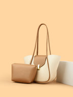 PU Leather Shoulder Bag with Detachable Pouch - TNT Dress Co.