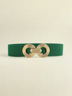Geometric Buckle Elastic Wide Belt - TNT Dress Co.
