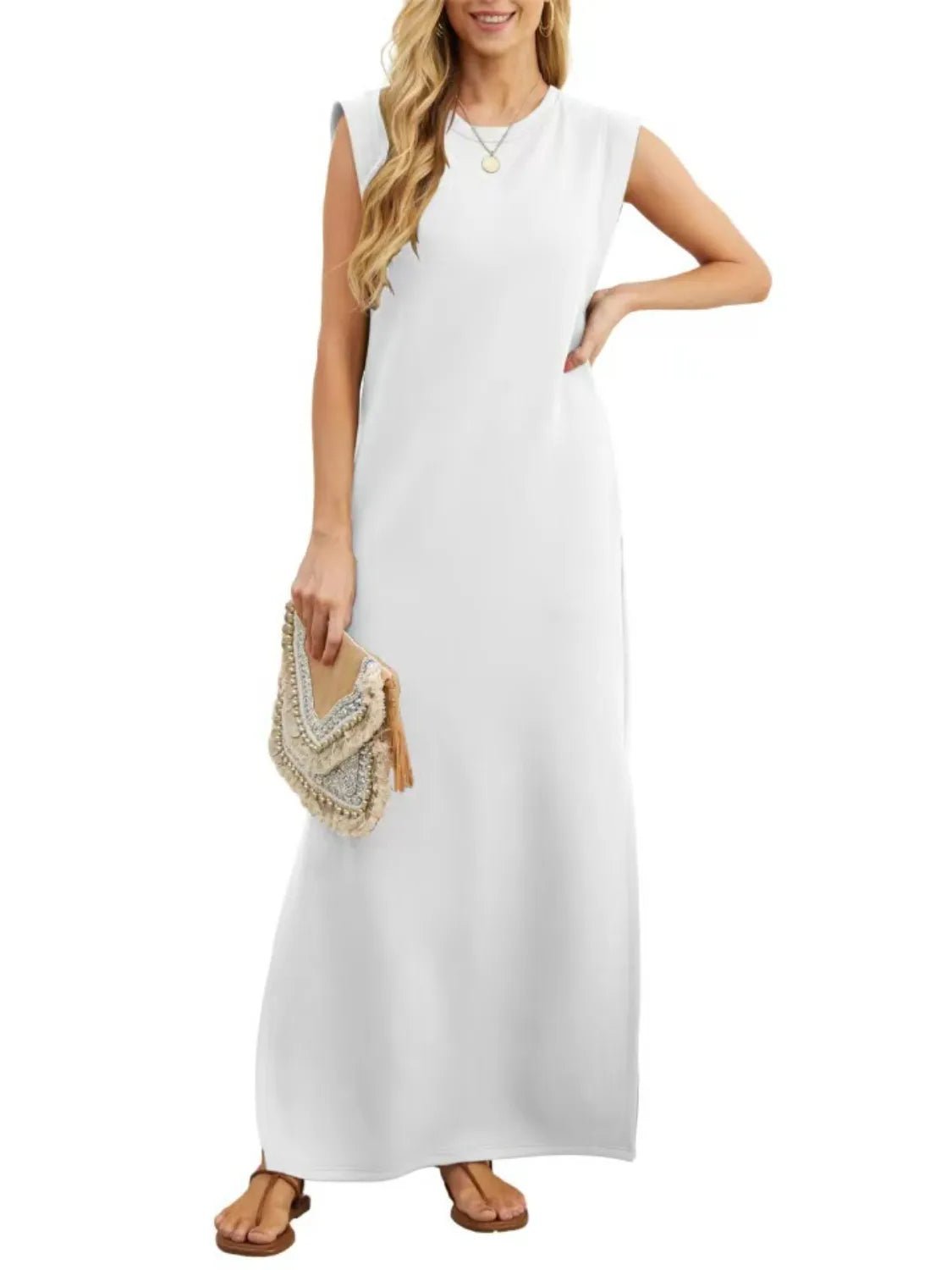 Sleeveless Maxi Tank Dress - The Nicole - Tayan Dress Co.