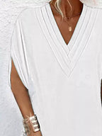 V - Neck Short Sleeve Dress - The Nicole - Tayan Dress Co.