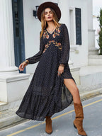 V - Neck Long Sleeve Dress - The Nicole - Tayan Dress Co.