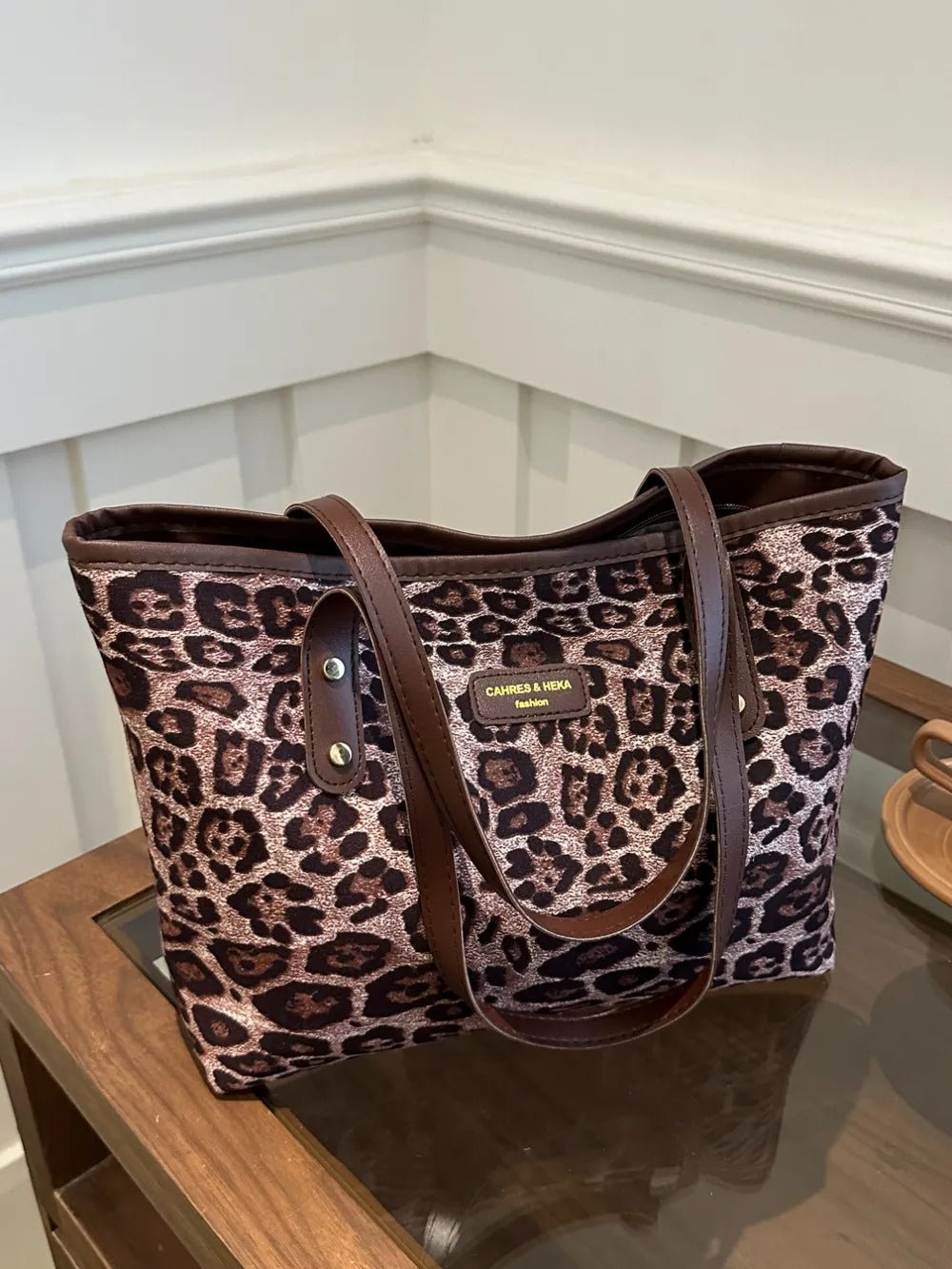 Leopard Tote Bag - The Nicole - Tayan Dress Co.