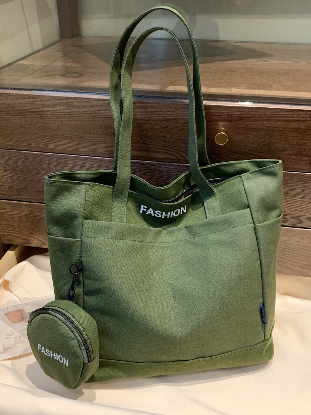 Canvas Tote Bag with Pouch - TNT Dress Co.