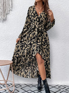 Leopard Sleeve Dress - The Nicole - Tayan Dress Co.