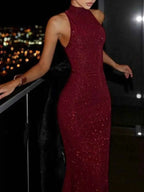 Sequin Sleeveless Maxi Dress