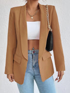 Shawl Collar Long Sleeve Blazer - TNT Dress Co.