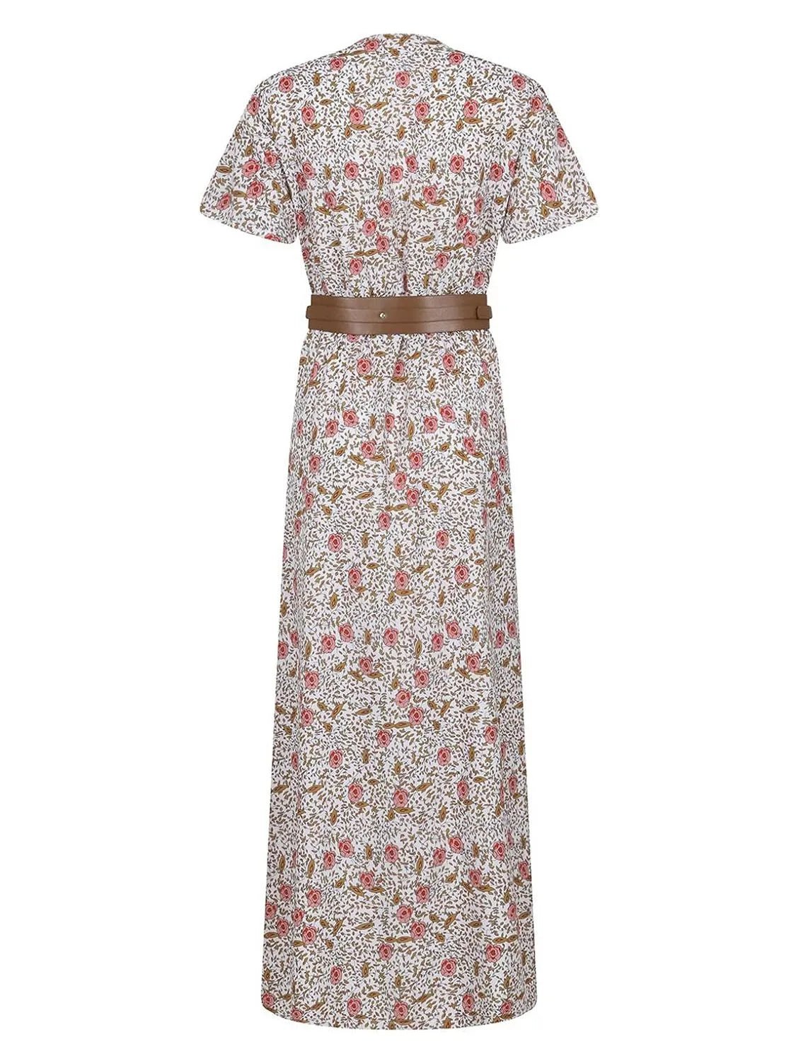 V - Neck Short Sleeve Maxi Dress - The Nicole - Tayan Dress Co.