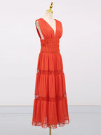 V - Neck Sleeveless Maxi Dress - The Nicole - Tayan Dress Co.