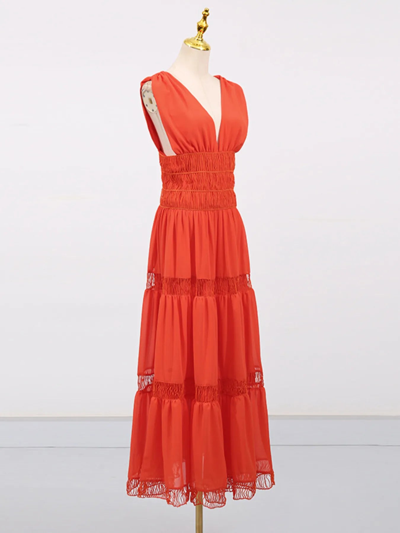 V - Neck Sleeveless Maxi Dress - The Nicole - Tayan Dress Co.