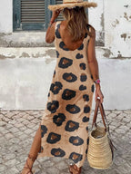 Leopard Sleeveless Maxi Dress - The Nicole - Tayan Dress Co.