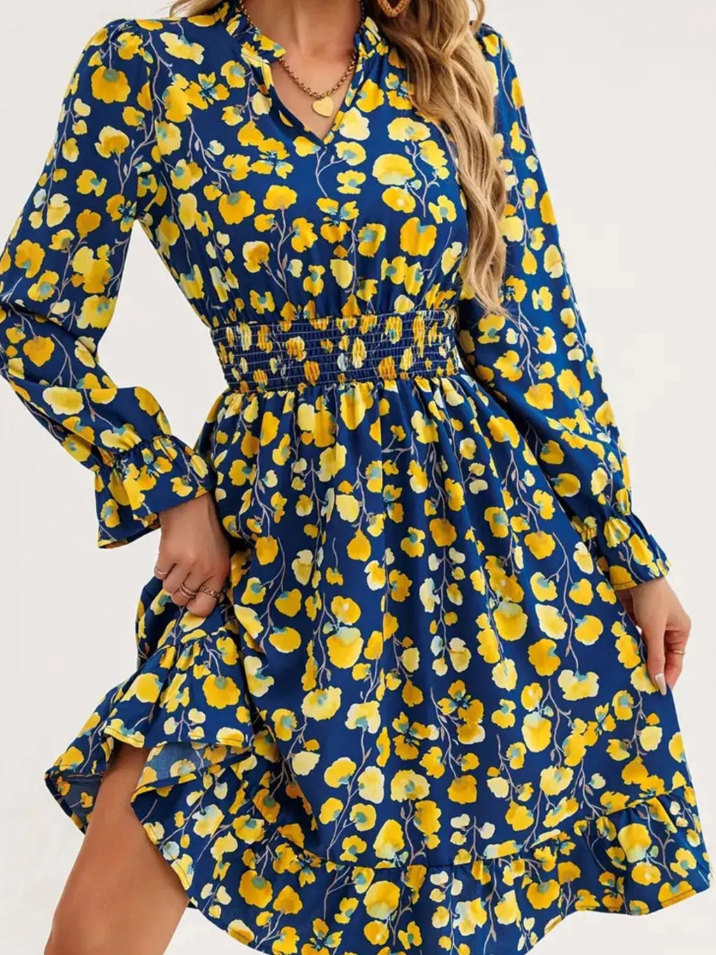Long Sleeve Ruffle Dress - The Nicole - Tayan Dress Co.