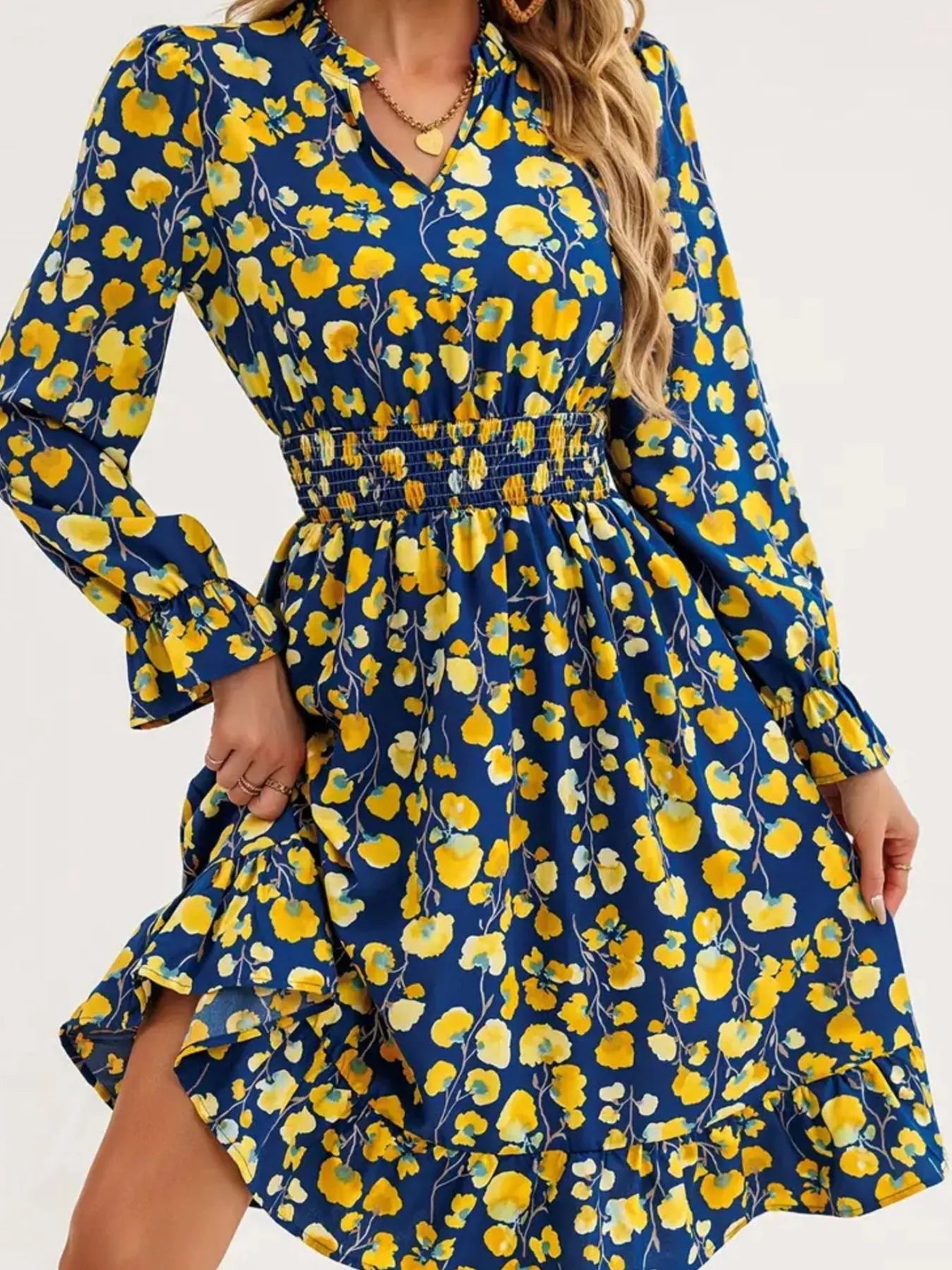 Long Sleeve Ruffle Dress - The Nicole - Tayan Dress Co.