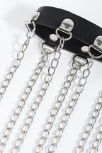 Fringed PU Leather Belt with Chain - TNT Dress Co.