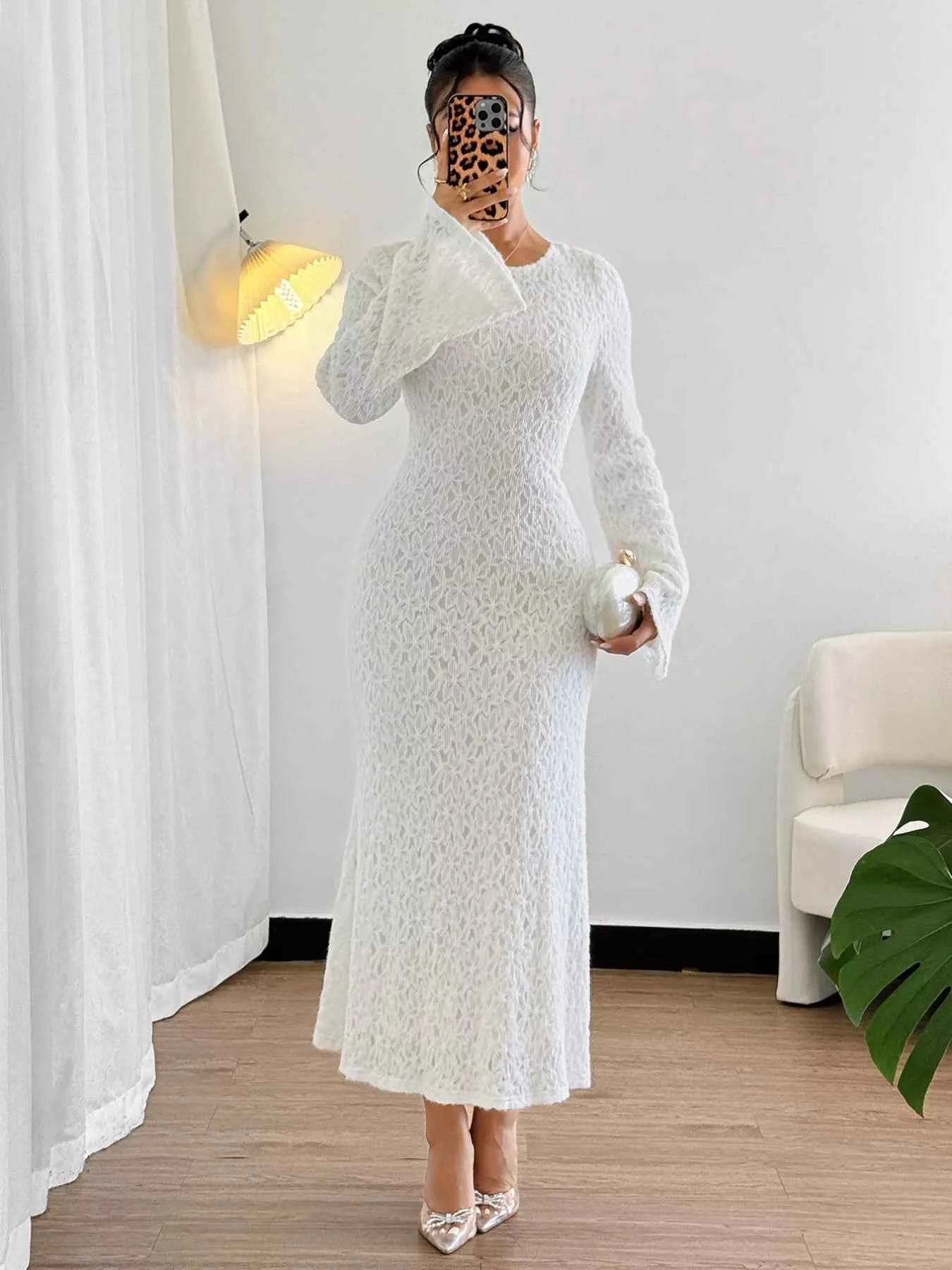 Flare Long Sleeve Dress