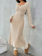 Long Sleeve Knit Dress - The Nicole - Tayan Dress Co.