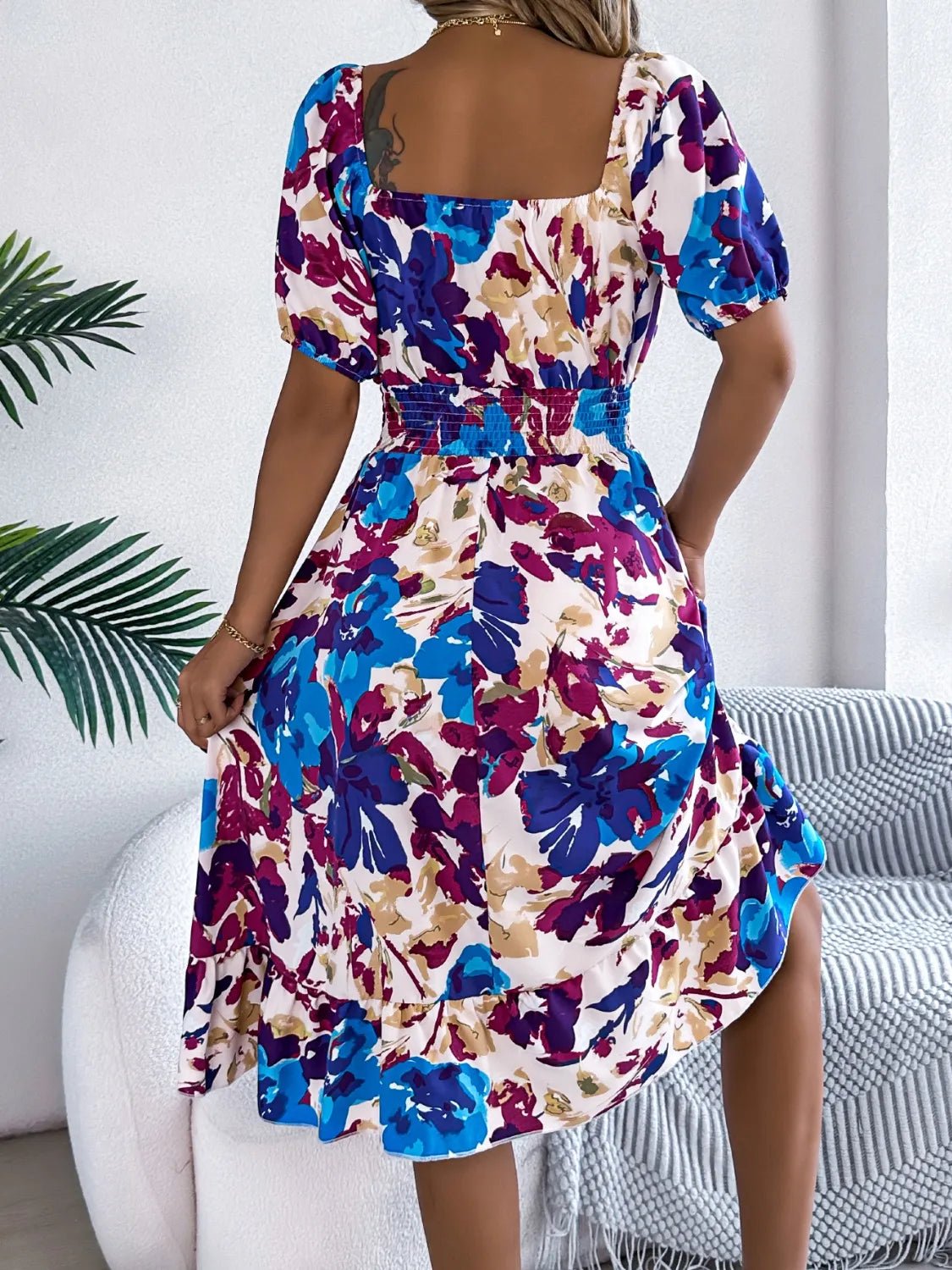 Short Sleeve Midi Dress - The Nicole - Tayan Dress Co.