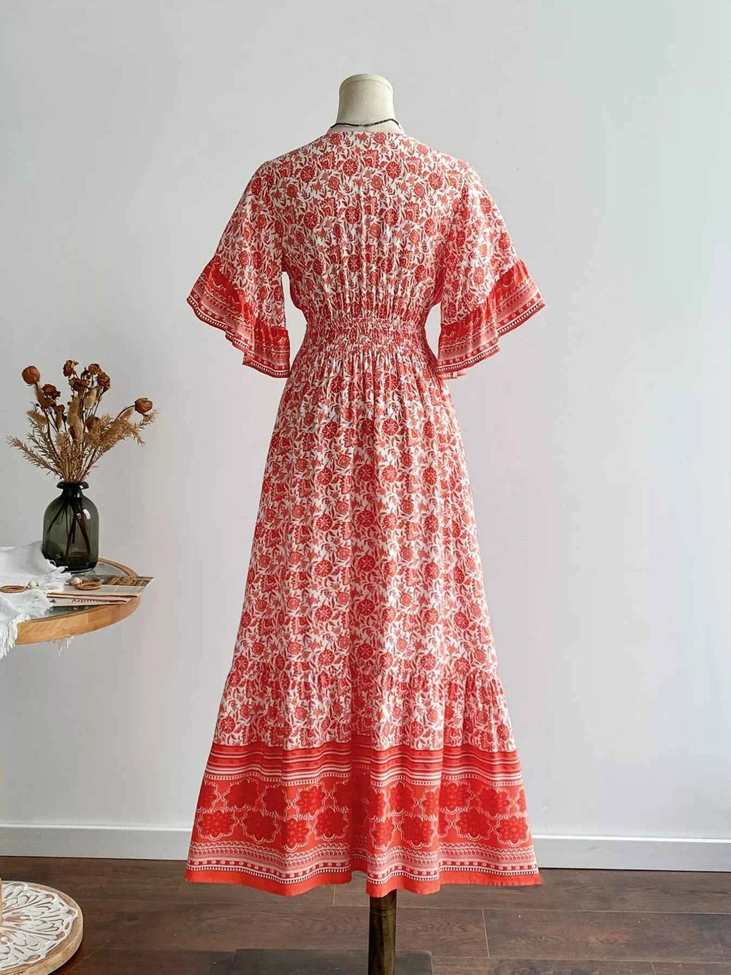 V-Neck Long Sleeve Dress