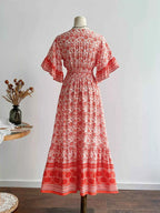 V-Neck Long Sleeve Dress