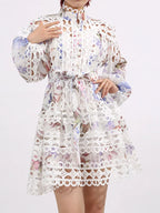 Mini Dress with Balloon Sleeves - The Nicole - Tayan Dress Co.