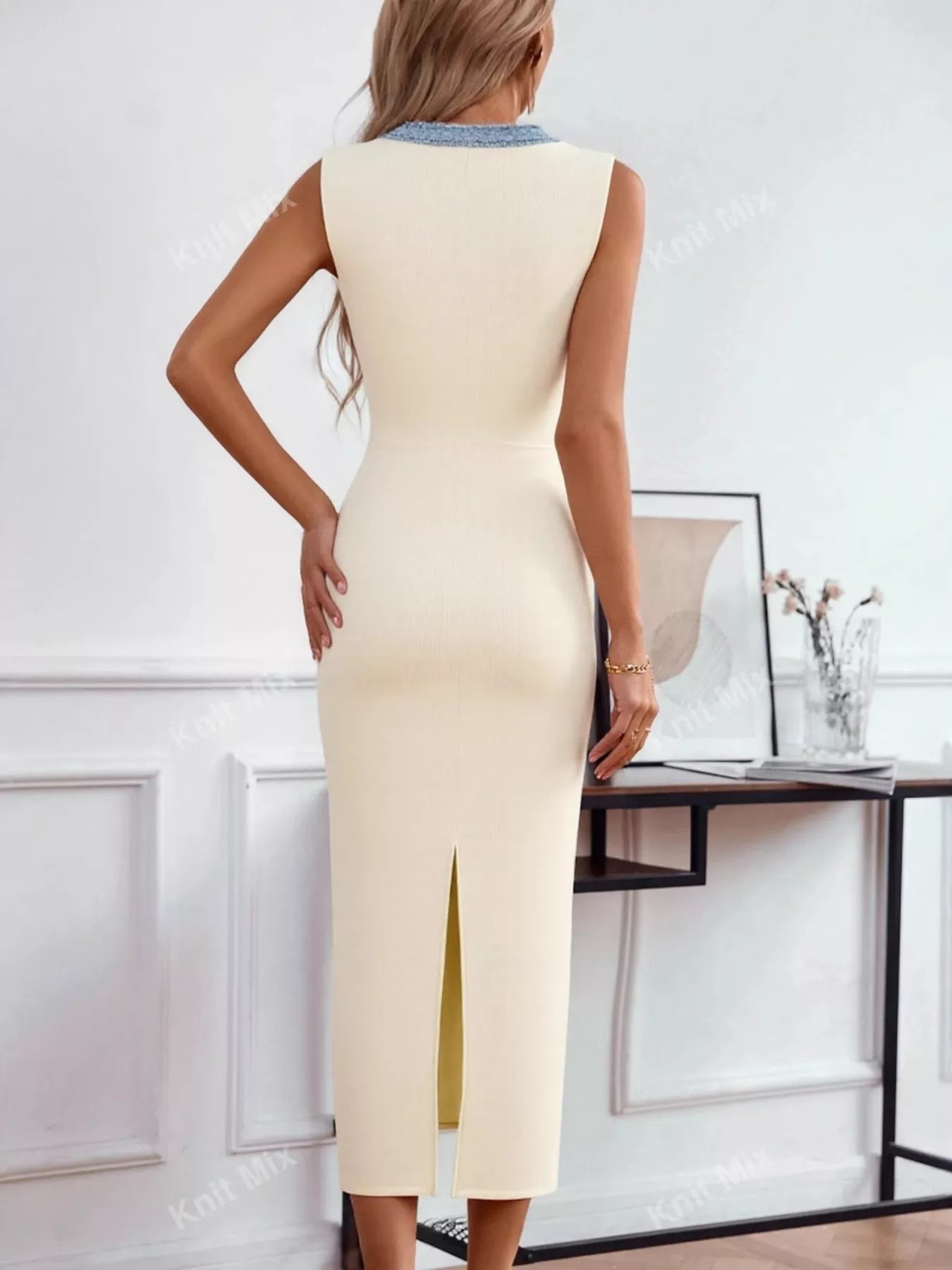 Sleeveless Dress with Slit - The Nicole - Tayan Dress Co.