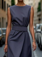 Sleeveless Midi Dress - The Nicole - Tayan Dress Co.